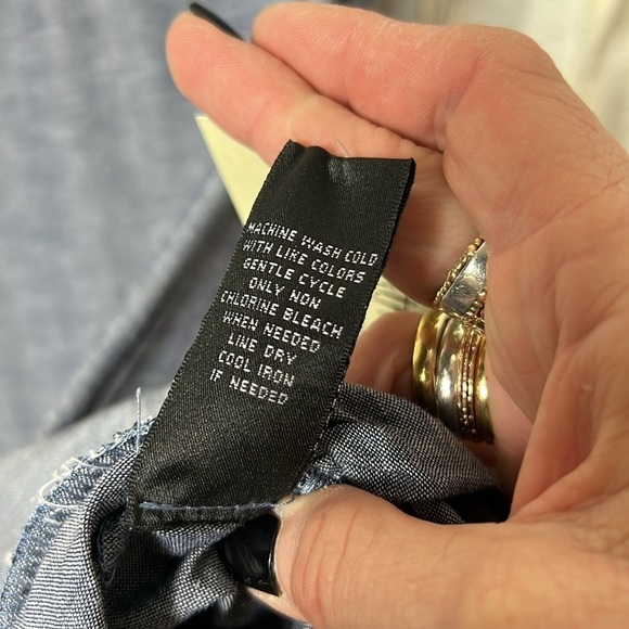 JILL Jill Stuart Chambray Flutter Sleeve Dress Size M - Picture 6 of 9